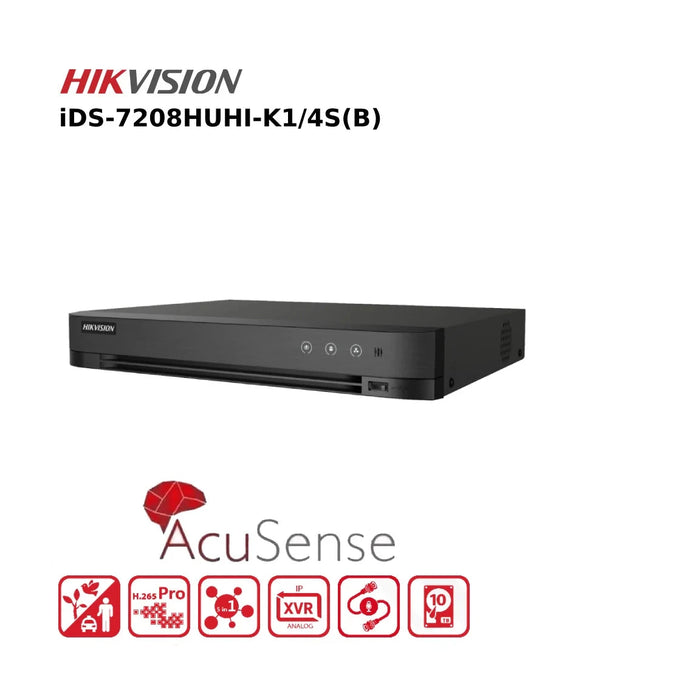 Hikvision iDS-7208HUHI-K1/4S (B) 8MP AcuSense 8Ch Turbo 5.0 DVR