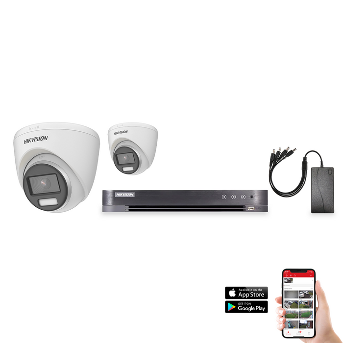 Hikvision ColorVu 2 Camera 4ch 3K 40M CCTV Kit (HIK-KIT-TVI-COL-3K-KF3T-2)