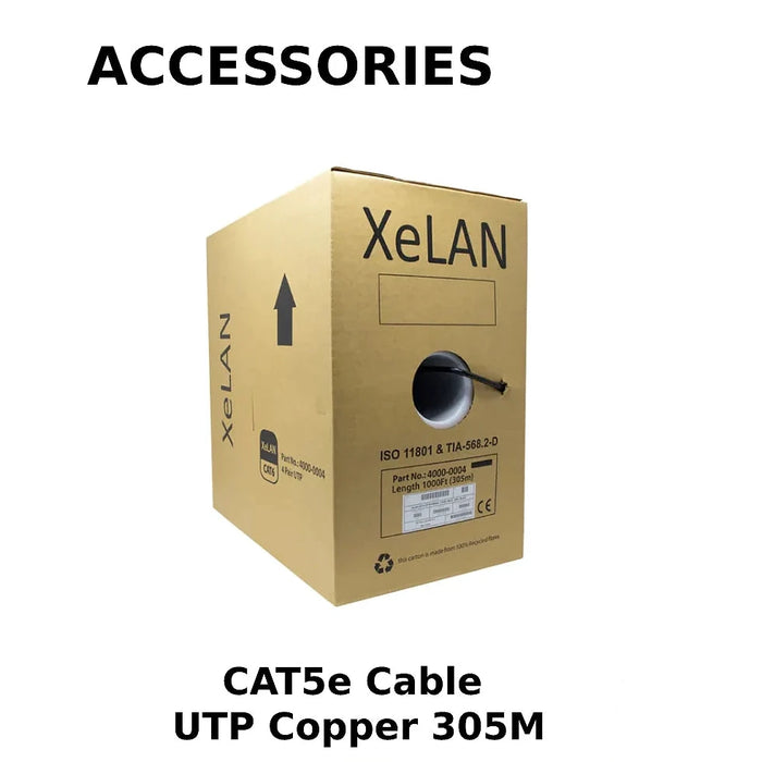 CAT5e Outdoor UTP Networking Cable - Black 23 AWG - 305m (Image for Reference Only)