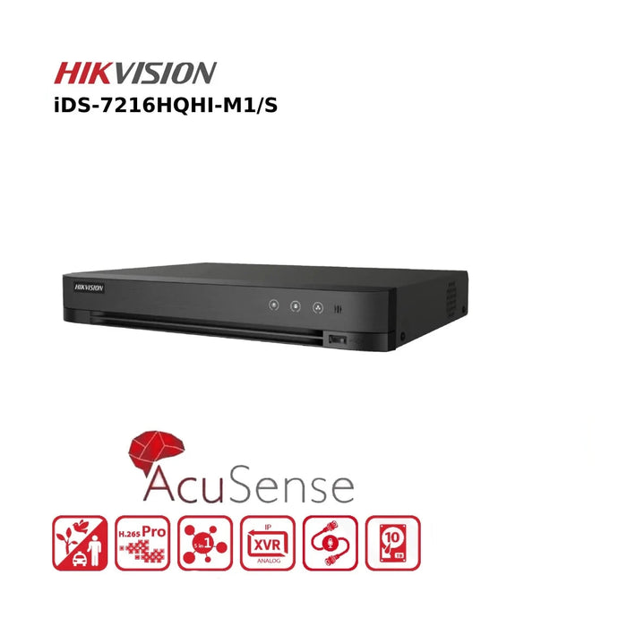 Hikvision 16 Channel DVR iDS-7216HQHI-M1  Acusense Hybrid DVR